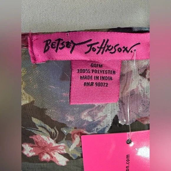 Betsey Johnson Floral Sheer Kimono Duster - Picture 3 of 5